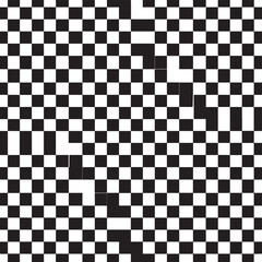 Seamless Checkered Design Silhouette | Black Vector Art