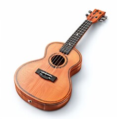 Fototapeta premium an AI Image Generator, Wooden Acoustic Ukulele Displayed Against