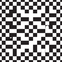 Fototapeta premium Seamless Checkered Design Silhouette | Black Vector Art