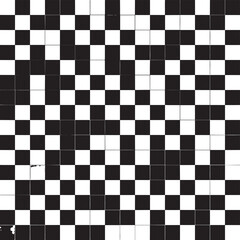 Fototapeta premium Seamless Checkered Design Silhouette | Black Vector Art