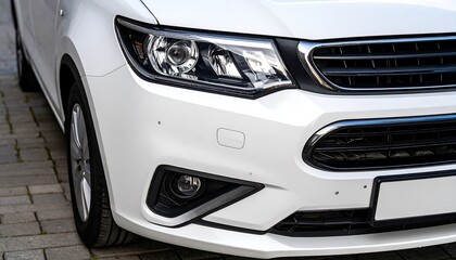 White car front bumper