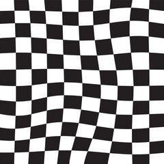 Fototapeta premium Seamless Checkered Design Silhouette | Black Vector Art