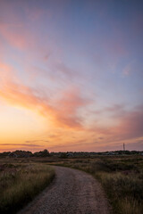 sunrise in dune landscape