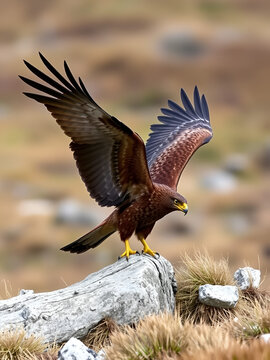 cinereous harrier in Tierra del Fuego, Argentina