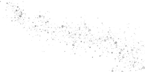 Silver glitter particles, scatter of glowing confetti. Festive decorative shimmer splatter isolated on transparent background © Helga