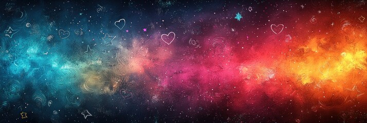 Naklejka premium Abstract Neon Color Gradient Blurred Background with Dynamic Effect. Abstract Modern Dynamic Colors Gradient Background. Grainy Texture Background Style with Copy space. 