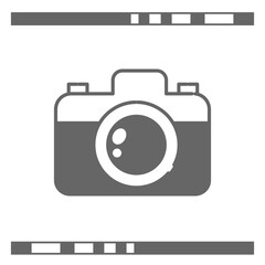 monochrome grayscale camera icon illustration