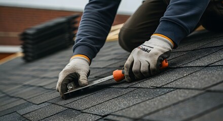 worker with hammer and chisel