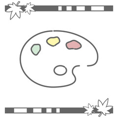 White Palette Illustration with Color Accents