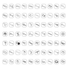 Complete Equipment and Tools Icon Set.eps