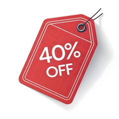 red price tag with sale