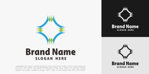 Modern abstract spiral logo design. The geometric circular symbol conveys innovation and connectivity, perfect for tech, creative, or corporate branding. vector illustration