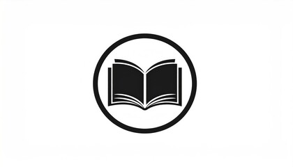Open book icon in circle