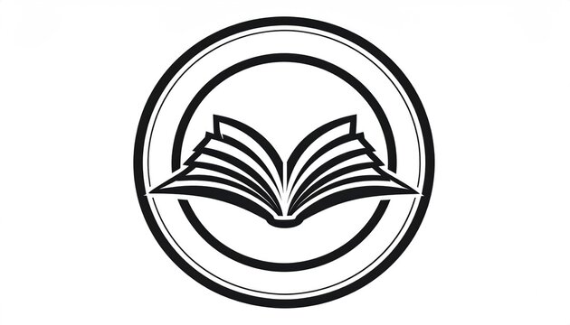 Open book graphic design element