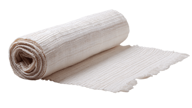 A studio shot of handwoven silk table runner, white background --ar 16:9