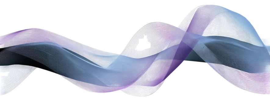 Abstract flowing ribbons in muted pastels