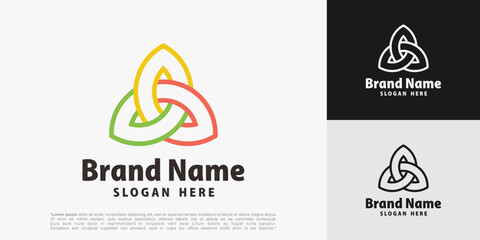celtic trinity knot logo design, vector illustration