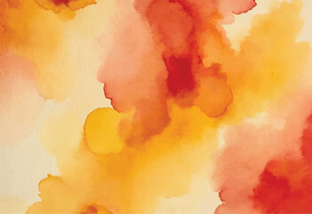 Abstract Watercolor Texture in Warm Colors.