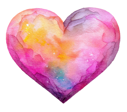 Abstract watercolor heart