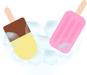 아이스크림 들어있는 유리그릇