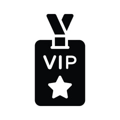 Grab this filled icon of vip event pass