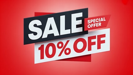 Big sale special offer 10 percent off discount announcement