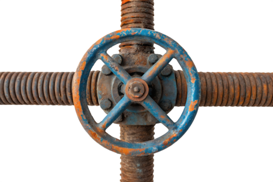 Rustic Industrial Valve Wheel A Weathered Masterpiece of Engineering