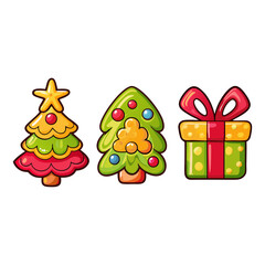 set of christmas icons