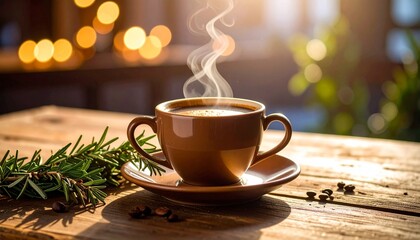 cup of coffee on the table