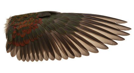 Close-Up of a Bird's Wing: Detailed Feather Texture and Structure