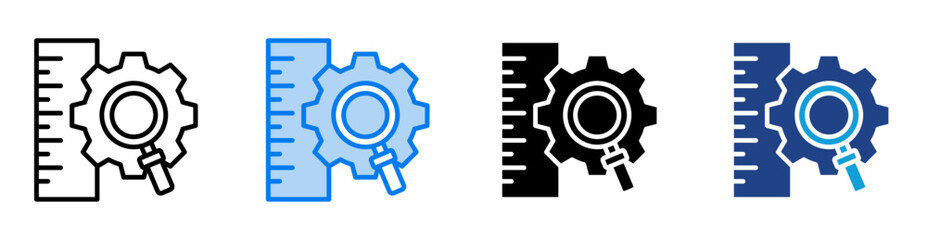Evaluation icon set multiple style collection