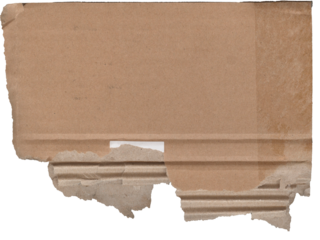 Distressed textured cardboard background for rustic designs, packaging mockups, and vintage style projects needing an authentic aged look transparent background