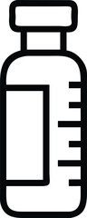 Obraz premium Thin line vaccine vial icon silhouette isolated on white background