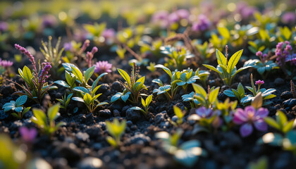 Underplanting and Intercropping Flowers &ndash; Sustainable Gardening and Farming Concept