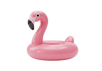 Pink Flamingo Pool Float on transparent background