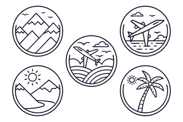 Vector set of Easter egg icons with floral pattern for web and business design