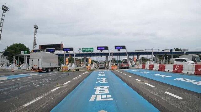 高速道路　走行　映像　料金所　ETC