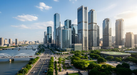 Obraz premium skyscrapers in dubai united arab emirates