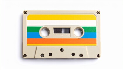 cassette tape isolated on white