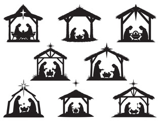 NATIVITY SCENE SILHOUETTE