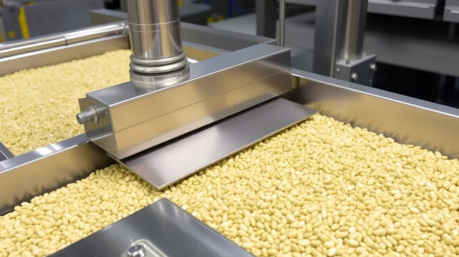 Magnetic conveyor separator efficiently removing metal contaminants from grain