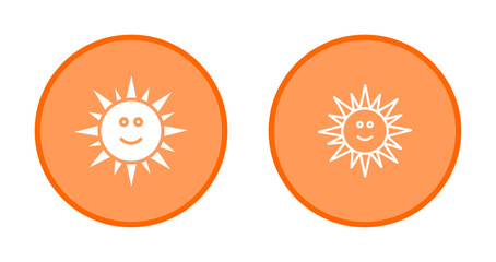 Sun with Face Icon Design