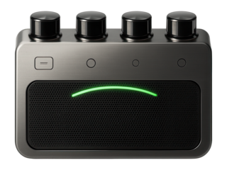 Multifunctional control panel with retractable knobs and integrated speaker for multimedia systems