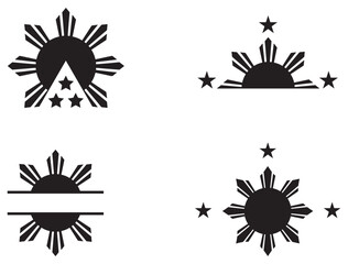 PHILIPPINE SUN AND STAR SYMBOL SILHOUETTE