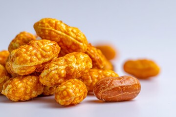 Fototapeta premium Crispy Coated Nuts and Peanuts Arrangement