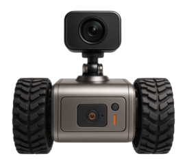 Robotic rover with tank-like tracks and a detachable camera for remote programming tasks