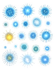 Microscopic Worlds A Collection of Diverse Virus Illustrations