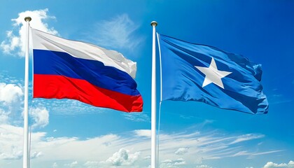 ロシアの国旗とソマリアの国旗(Russian flag & Somalia flag.)
