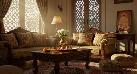 Sunlit Indian Living Room Interior Design