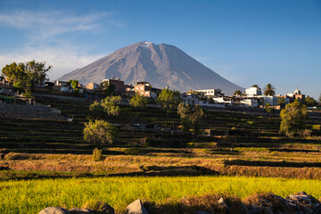 Volcan Misti desde los andenes de Paucarpata